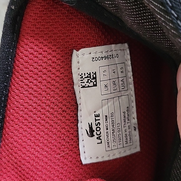 Men's grey Lacoste canvas shoes - Picture 8 of 8